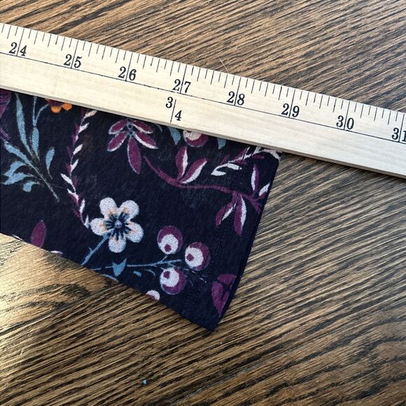 Free People Size S Isabelle Floral Print Long Sleeve Tunic Flowy Boho Semi Sheer - Picture 10 of 11